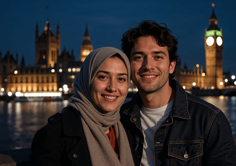 British Muslim Couple London UK