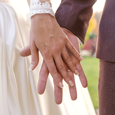 Muslim Girl and Boy Holding Hands