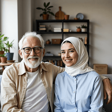 Faithful Muslim Girl with Wali